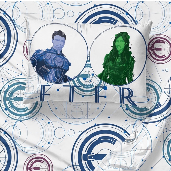 Marvel Eternals Space Force Full Sz 4 Pc Super Soft & Cozy Kid’s👦🏻👧🏻Bedding - Picture 7 of 9